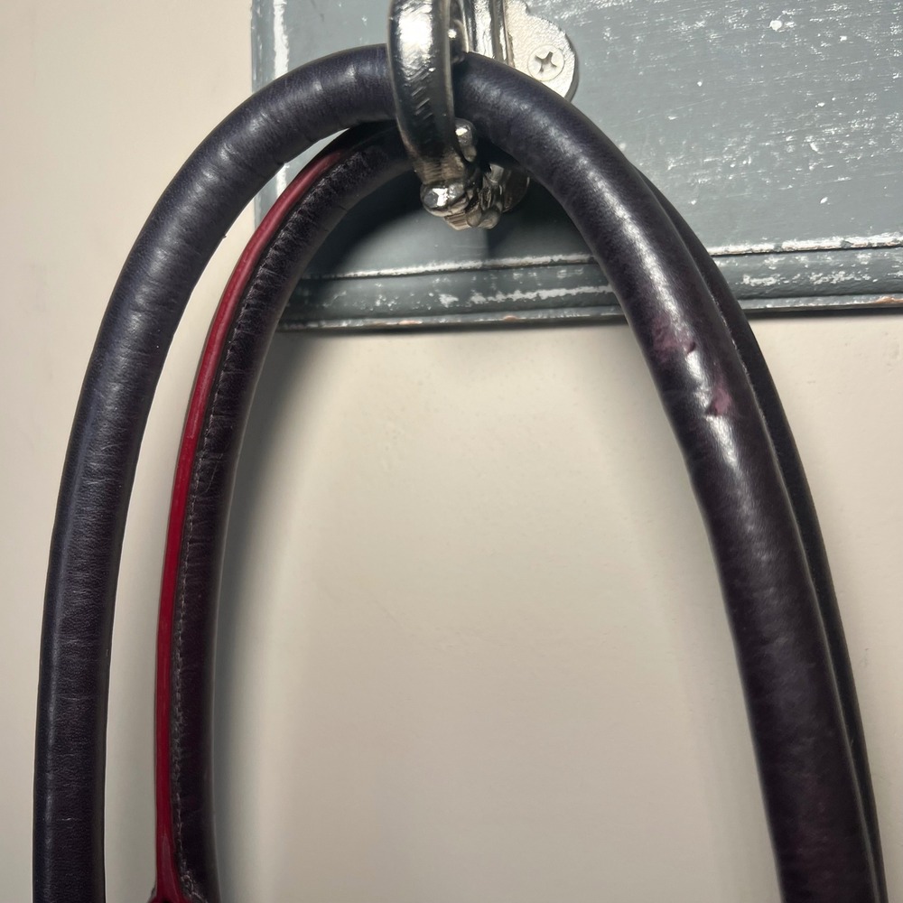 MZ Wallace Jane Satchel Bag Eggplant Plum Purple Nylon Leather Trim Designer‎ - Picture 6 of 16